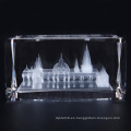 3D Laser Architectural Model Crystal Glass Souvenirs Cubo Oficina Decoración